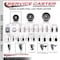 Service Caster 3'' Semi Steel Swivel 3/4'' Expanding Stem Caster with Brake SCC-EX20S315-SSR-PLB-34 - alternate 2